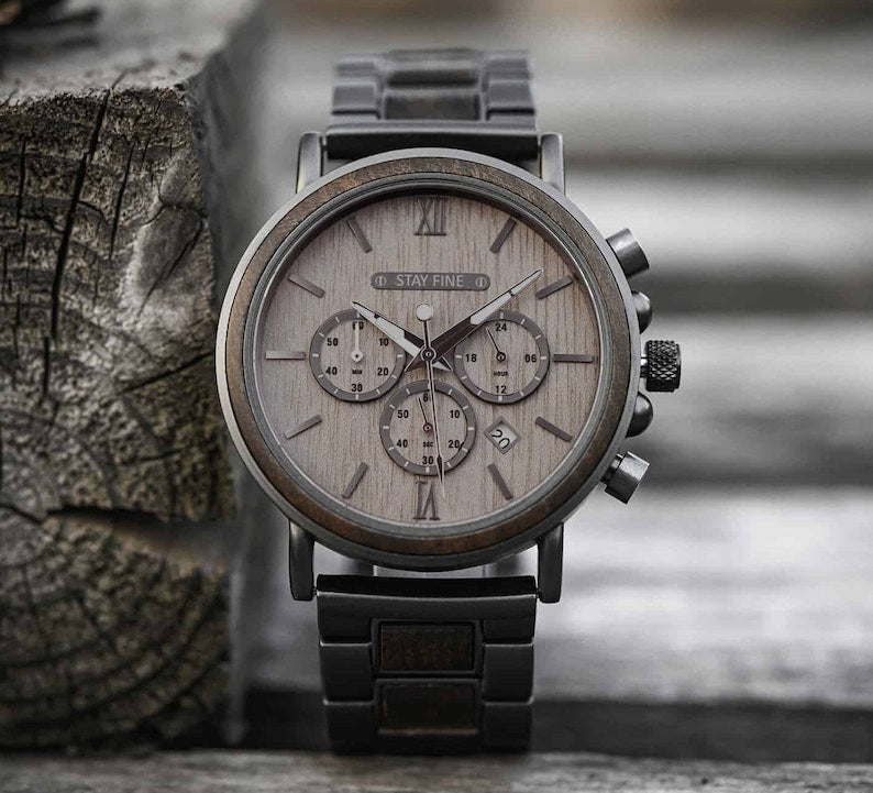 Anniversary Gift for Him,Wood Watch